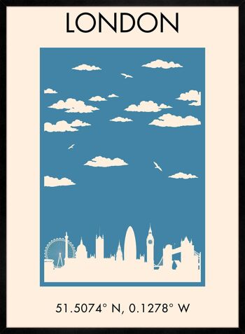 Impression d'affiche de style touristique de Londres - 50 x 70 - mat 4