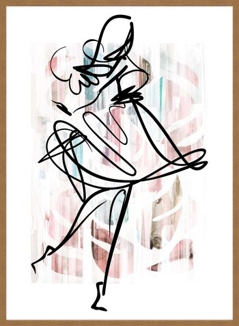 Dancing Ink Brush Drawing Print 1 - 50 x 70 - Mat 3