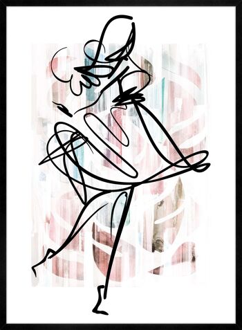 Dancing Ink Brush Drawing Print 1 - 50 x 70 - Mat 4