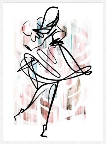 Dancing Ink Brush Drawing Print 1 - 50 x 70 - Mat 5