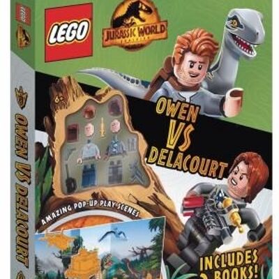 LEGO R Jurassic World TM Owen vs Delacourt Includes Owen and Delacourt LEGO R minifigures popup play scenes and 2 books by LEGO RBuster Books