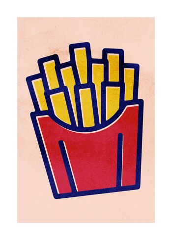 Impression d'illustration de Fast-Food frites - 50x70 - Mat 1