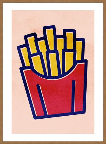 Impression d'illustration de Fast-Food frites - 50x70 - Mat 3