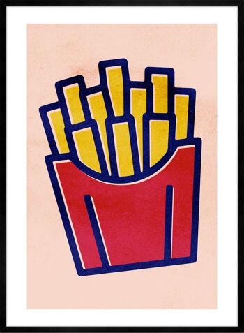 Impression d'illustration de Fast-Food frites - 50x70 - Mat 4