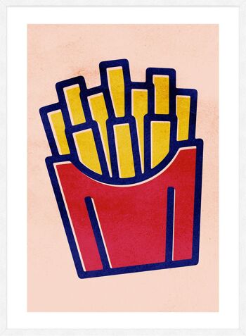 Impression d'illustration de Fast-Food frites - 50x70 - Mat 5
