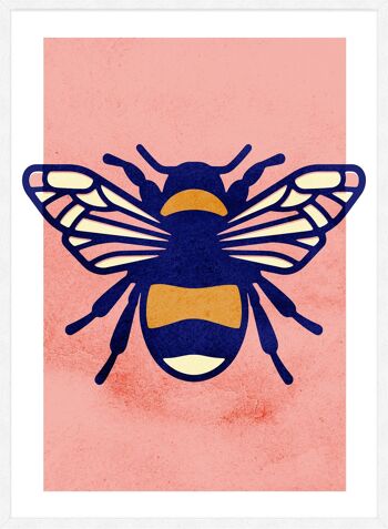 Impression d'illustration abeille - 50 x 70 - mat 5