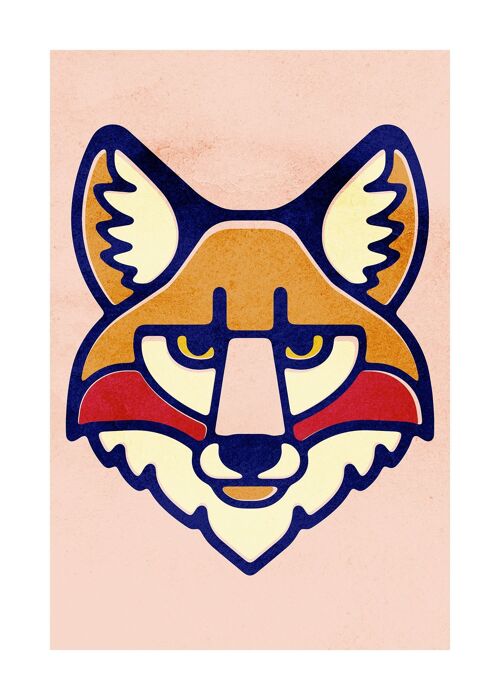Fox Animal Portrait Print - 50x70 - Matte