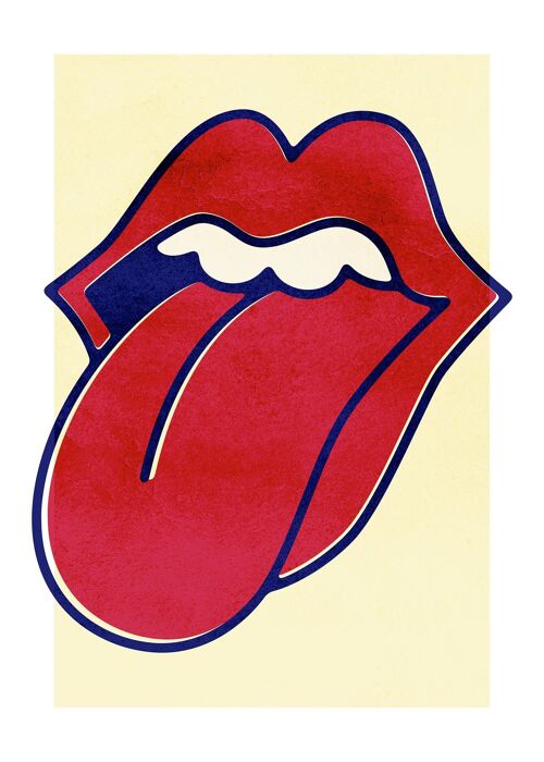 Rock Lips Tongue Print - 50x70 - Matte