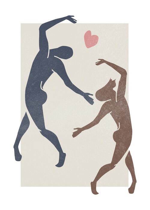 Dancers Watercolour Style Print - 50x70 - Matte