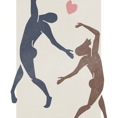 Stampa stile acquerello ballerini - 50x70 - Matte