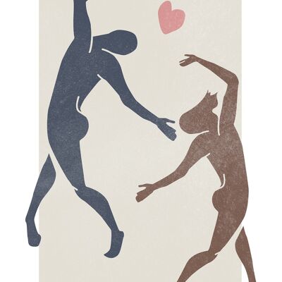 Dancers Watercolour Style Print - 50x70 - Matte