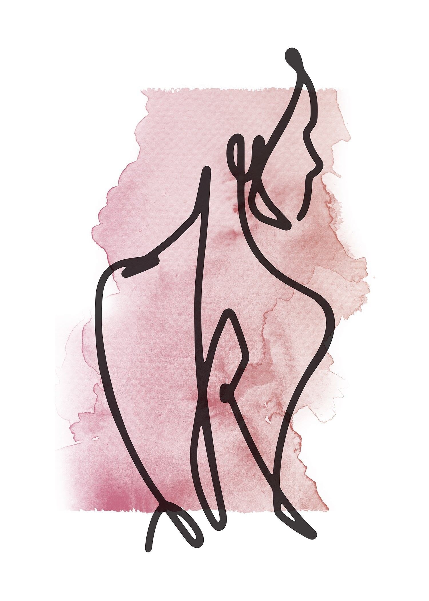 Stampa artistica al tratto acquerello Glancing - 50x70 - Matte