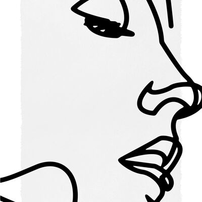 Face Close Up Line Art Druck - 50x70 - Matt