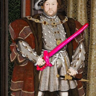 Henry VIII Ballon König Druck - 50x70 - Matt