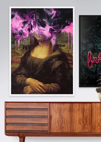 Imprimé Drippy Mona Lisa Rose Gloop - 50x70 - Mat 2