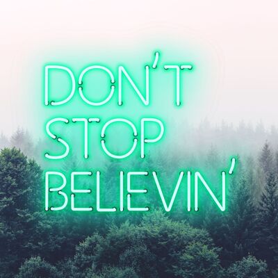 Dont Stop Believing Lyrics Neon Print - 50x70 - Matte