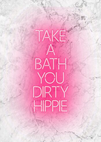Take A Bath Hippie Imprimé Blanc - 50x70 - Mat 1