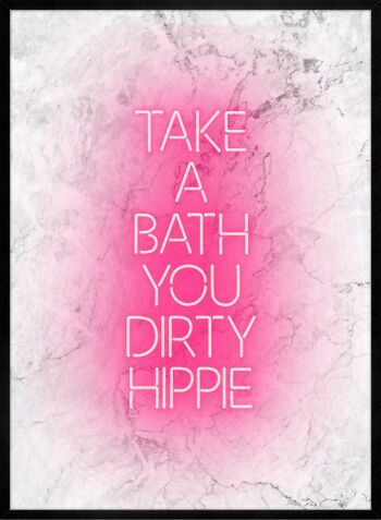 Take A Bath Hippie Imprimé Blanc - 50x70 - Mat 3