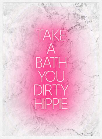 Take A Bath Hippie Imprimé Blanc - 50x70 - Mat 4