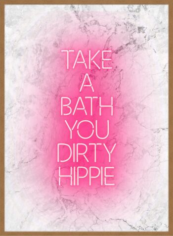 Take A Bath Hippie Imprimé Blanc - 50x70 - Mat 5