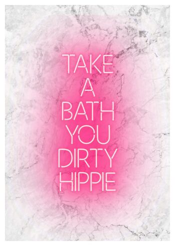Take A Bath Hippie Imprimé Blanc - 50x70 - Mat 6