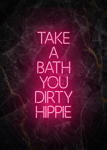 Take A Bath Hippie Imprimé Marbre Noir - 50x70 - Mat 1