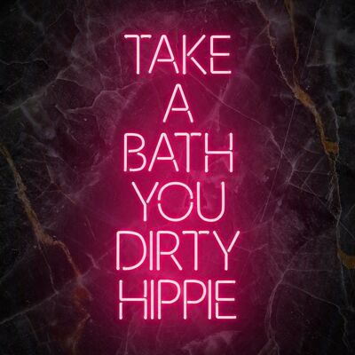 Take A Bath Hippie Black Marble Print - 50x70 - Matte