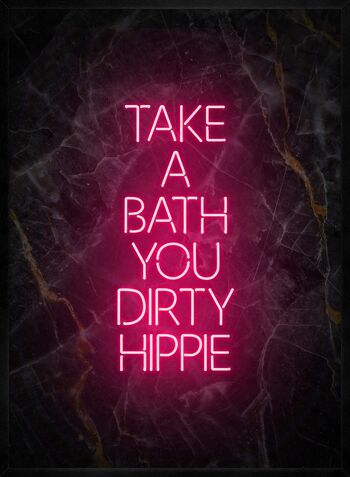 Take A Bath Hippie Imprimé Marbre Noir - 50x70 - Mat 3