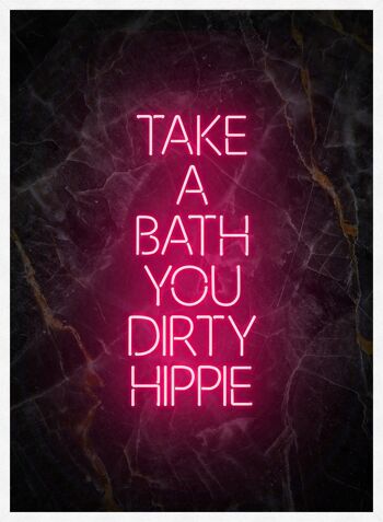 Take A Bath Hippie Imprimé Marbre Noir - 50x70 - Mat 4