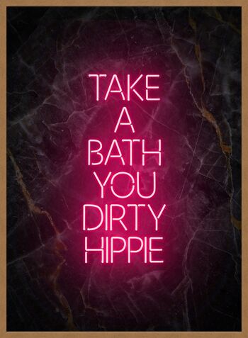 Take A Bath Hippie Imprimé Marbre Noir - 50x70 - Mat 5