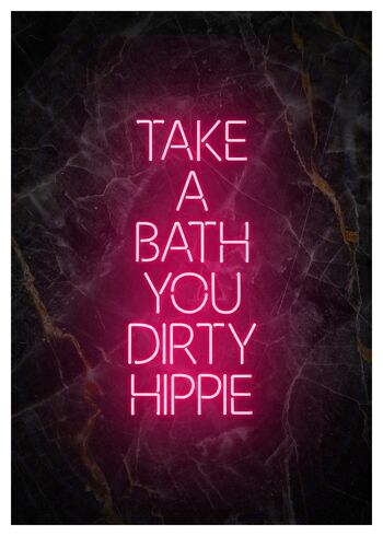 Take A Bath Hippie Imprimé Marbre Noir - 50x70 - Mat 6