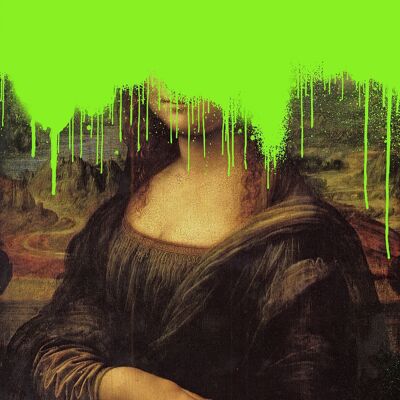 Drippy Mona Lisa Graffiti-Druck - 50x70 - Matt