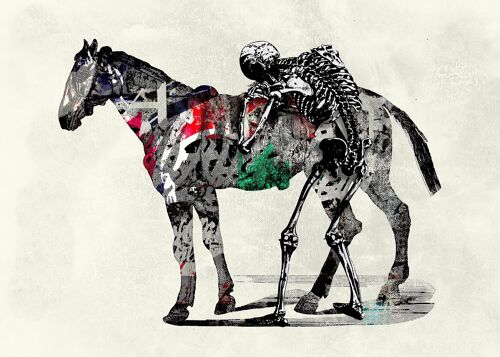 Skeleton And Horse Print - 50x70 - Matte