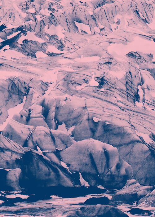 Glacier Pink and Blue Print - 50x70 - Matte