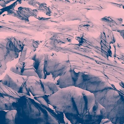 Impresión azul y rosa glaciar - 50x70 - Mate