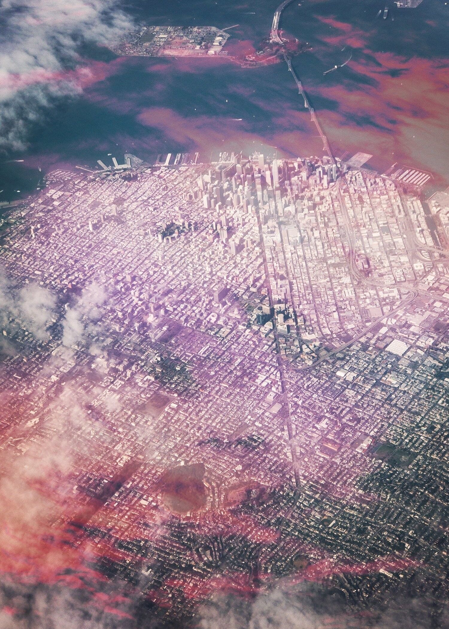 San Francisco Aerial View Photography Print - 50x70 - Matte