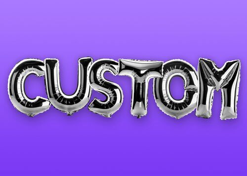 Foil Balloon Style Personalised Name Purple Print - 50x70 - Matte
