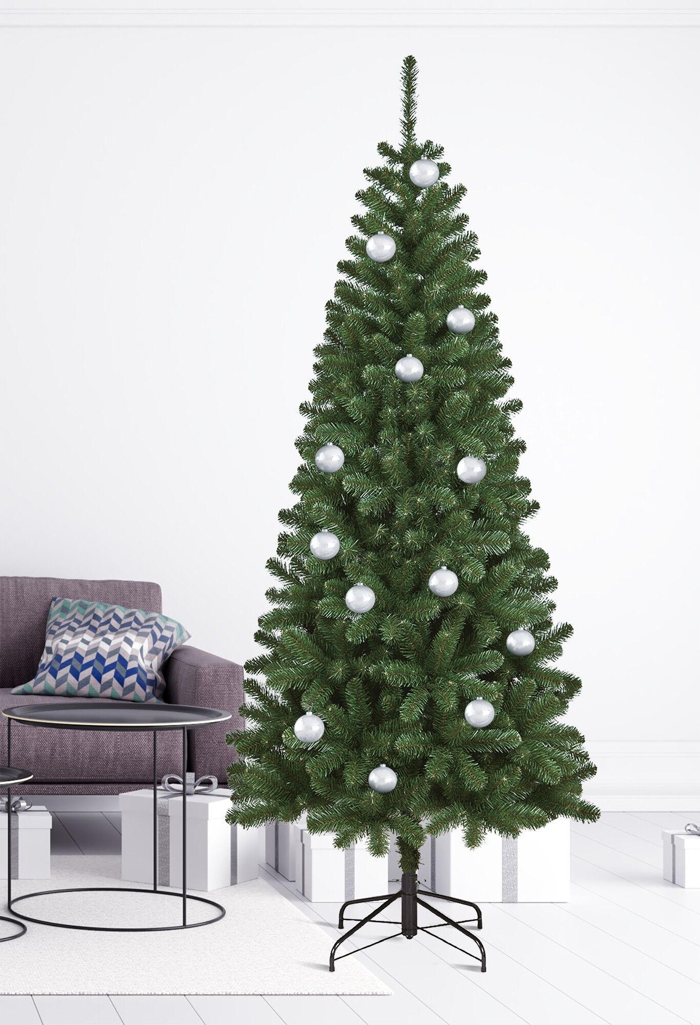 Achat Sapin de Noël Dmora Edinburgh, Sapin artificiel extra épais, Arbre à effet réel en PVC