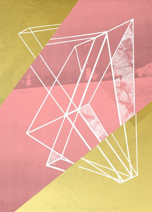Abstract Angles 1 - Pink - 50x70 - Matte