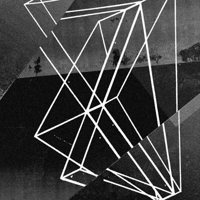 Abstrait Angles 1 - Impression noir et blanc - 50x70 - Mat