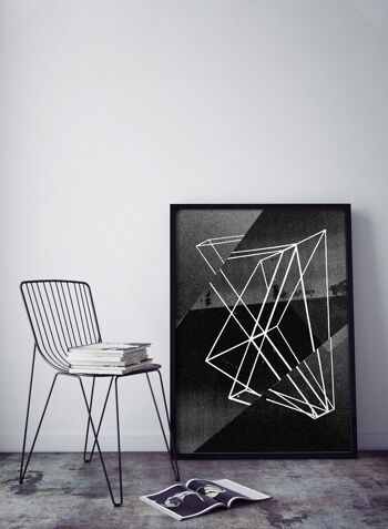 Abstrait Angles 1 - Impression noir et blanc - 50x70 - Mat 2