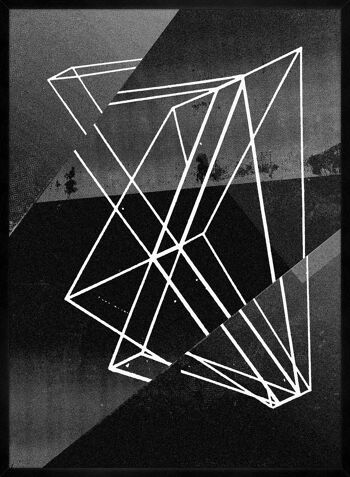 Abstrait Angles 1 - Impression noir et blanc - 50x70 - Mat 3