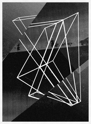Abstrait Angles 1 - Impression noir et blanc - 50x70 - Mat 4