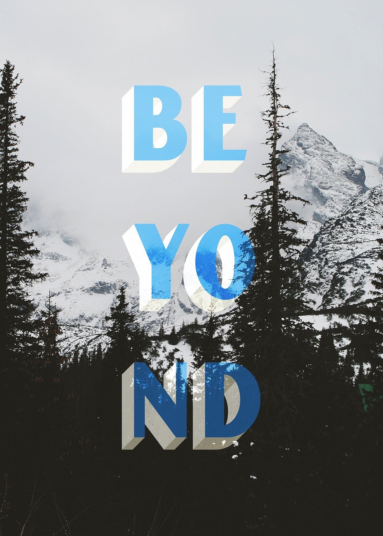 Jenseits der Typografie Woodland Print - 50x70 - Matt