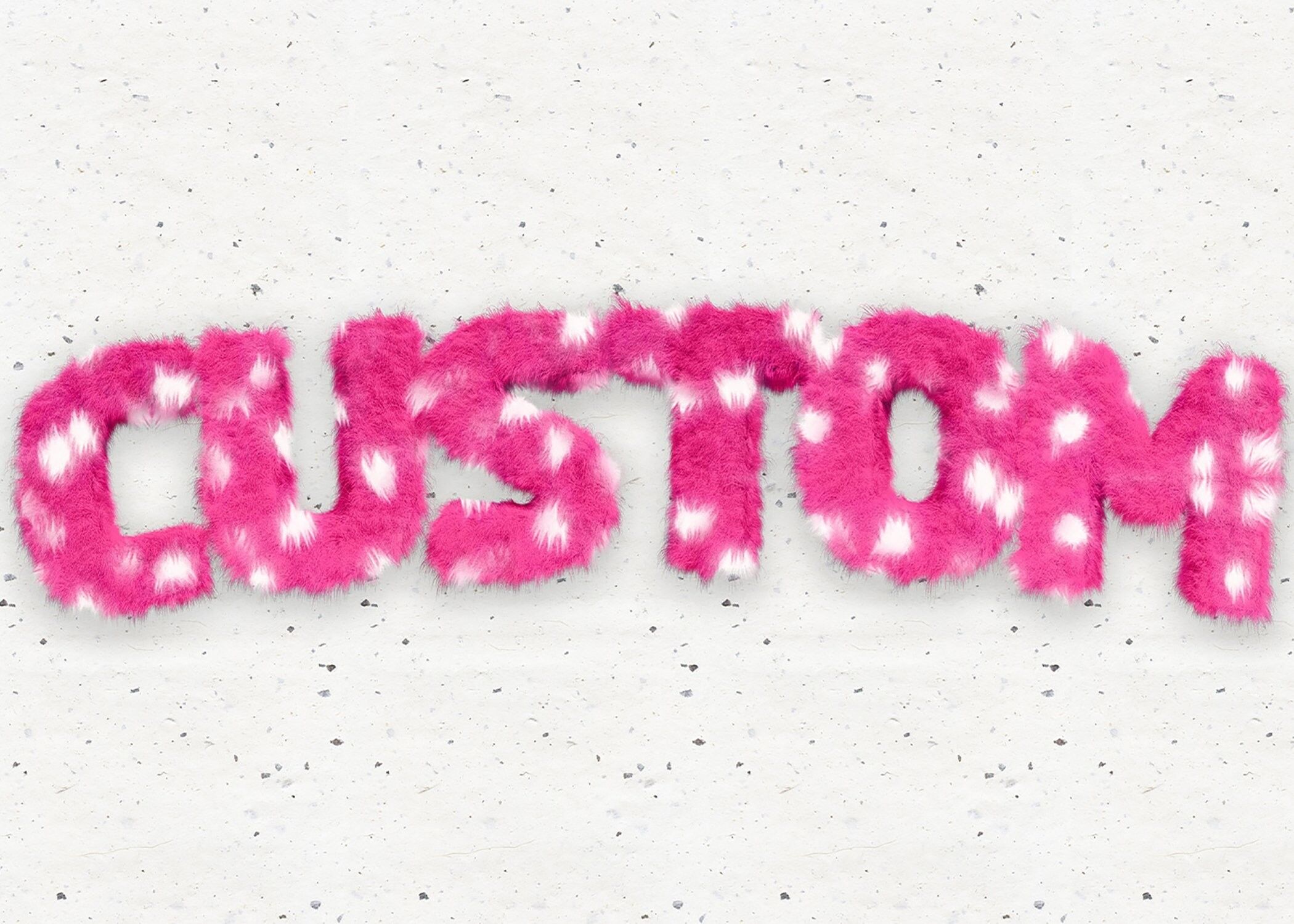 Pink Fur White Spots Personalisierter Namensdruck - 50x70 - Matt