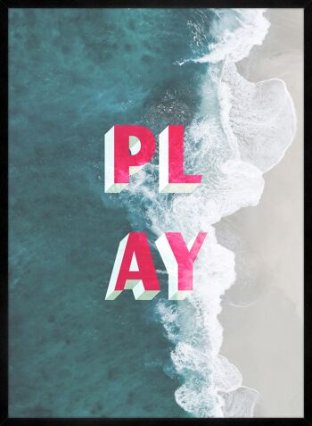 Play Typography Beach Print - 50x70 - Mat 3