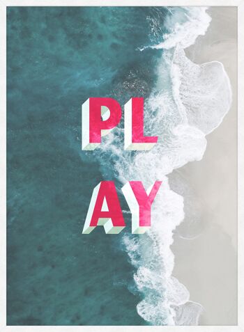 Play Typography Beach Print - 50x70 - Mat 4