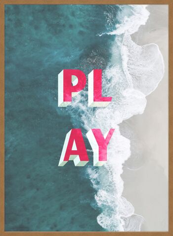Play Typography Beach Print - 50x70 - Mat 5