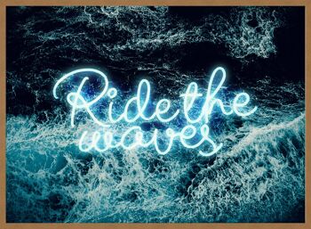 Ride The Waves Surf Neon Print - 50x70 - Mat 5