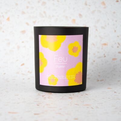 Luxury Natural Soy Wax Candle, Orange Chilli Cotton Lily Scented Candle, Hand Poured, Crackling Wooden Wick, 30cl